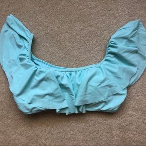 Light Blue Off-the-shoulder swimsuit top